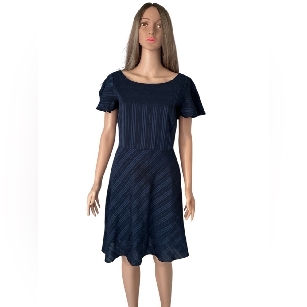 ANTONIO MELANI Elegant Navy Midi Dress Sz 6